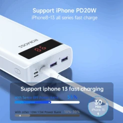 PowerBank De 30000 MAh Power Delivery -Monde Electronique PowerBank de 30000 mAh Power Delivery cable