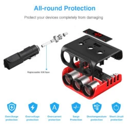 SONRU Chargeur Allume Cigare Rapide -Monde Electronique SONRU Chargeur Allume Cigare Rapide protection