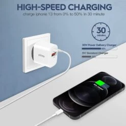 Chargeur Double USB -Monde Electronique Slitinto Chargeur USB C 20 watts haute vitesse