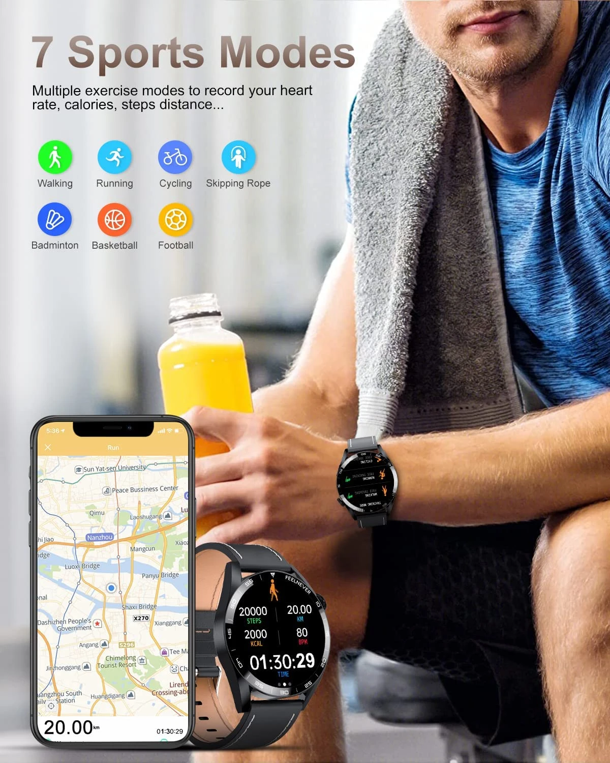 Smart Montre Watch Pour Adolescents En Cuir 7 Smart Montre Watch Pour Adolescents En Cuir – Image 5