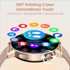 Montre Connectée Pour Jeunes Femmes 11 Montre Connectée Pour Jeunes Femmes -Monde Electronique Smart Watch Adolescente Maille Milanaise bouton rotatif