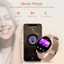 Montre Connectée Pour Jeunes Femmes 12 Montre Connectée Pour Jeunes Femmes -Monde Electronique Smart Watch Adolescente Maille Milanaise lecteur de musique
