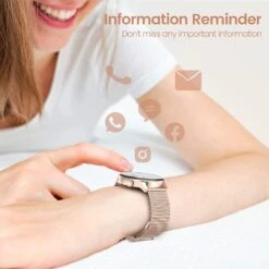 Montre Connectée Pour Jeunes Femmes 14 Montre Connectée Pour Jeunes Femmes -Monde Electronique Smart Watch Adolescente Maille Milanaise notifications de smartphone