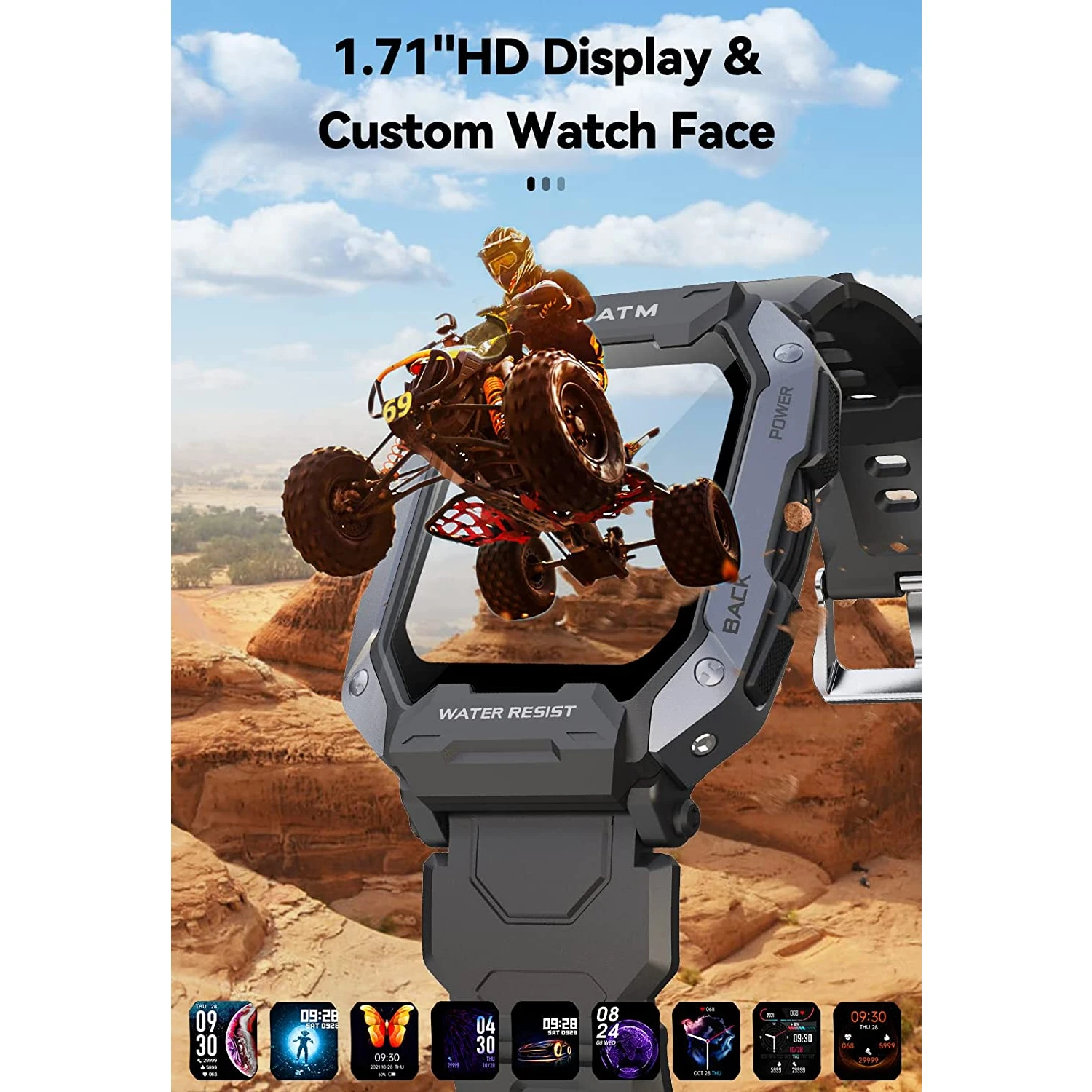 Montre Connectée Résistante Homme 4 Montre Connectée Résistante Homme – Image 2