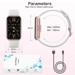 Montre Connectée Féminine Or Blanc -Monde Electronique Smart Watch ZKCreation Femme sport taille