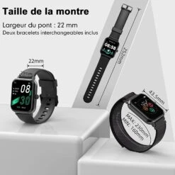 Smart Watch Adolescent Blackview R3 Pro -Monde Electronique Smart Watch adolescent Blackview R3 Pro taille de la montre