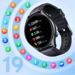 Montre Connectée Habillée Homme -Monde Electronique Smart Watch homme Weybon sport modes