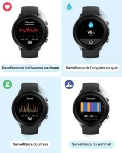 SmartWatch Pour Ados Notifications -Monde Electronique SmartWatch pour ados Notifications moniteur de stress