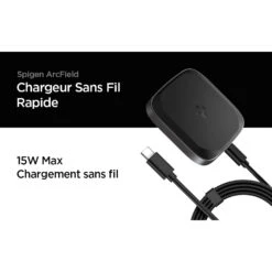 Chargeur Sans Fil Plat -Monde Electronique Spigen Chargeur Sans Fil 15 watts