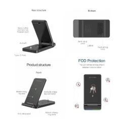 Station De Charge 3 En 1 17 Station De Charge 3 En 1 -Monde Electronique Station de charge 3 en 1 SPGuard taille
