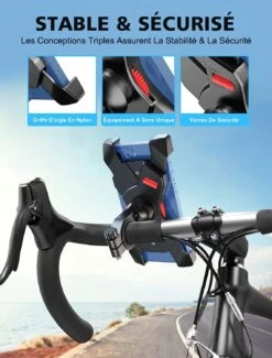 Support Portable Moto Guidon Super Stable -Monde Electronique Support Portable Moto Guidon Super Stable et securise