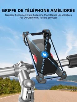 Support Portable Moto Guidon Super Stable -Monde Electronique Support Portable Moto Guidon Super Stable ferme
