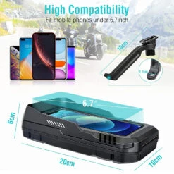 Support Smartphone Rétroviseur Moto -Monde Electronique Support Retroviseur Smartphone Moto haute compatibilite