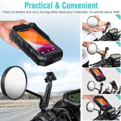 Support Smartphone Rétroviseur Moto -Monde Electronique Support Retroviseur Smartphone Moto pratique et commande