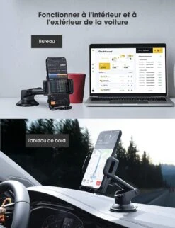 Support Smartphone Voiture Angle Réglable -Monde Electronique Support Smartphone Angle reglable tableau de bord