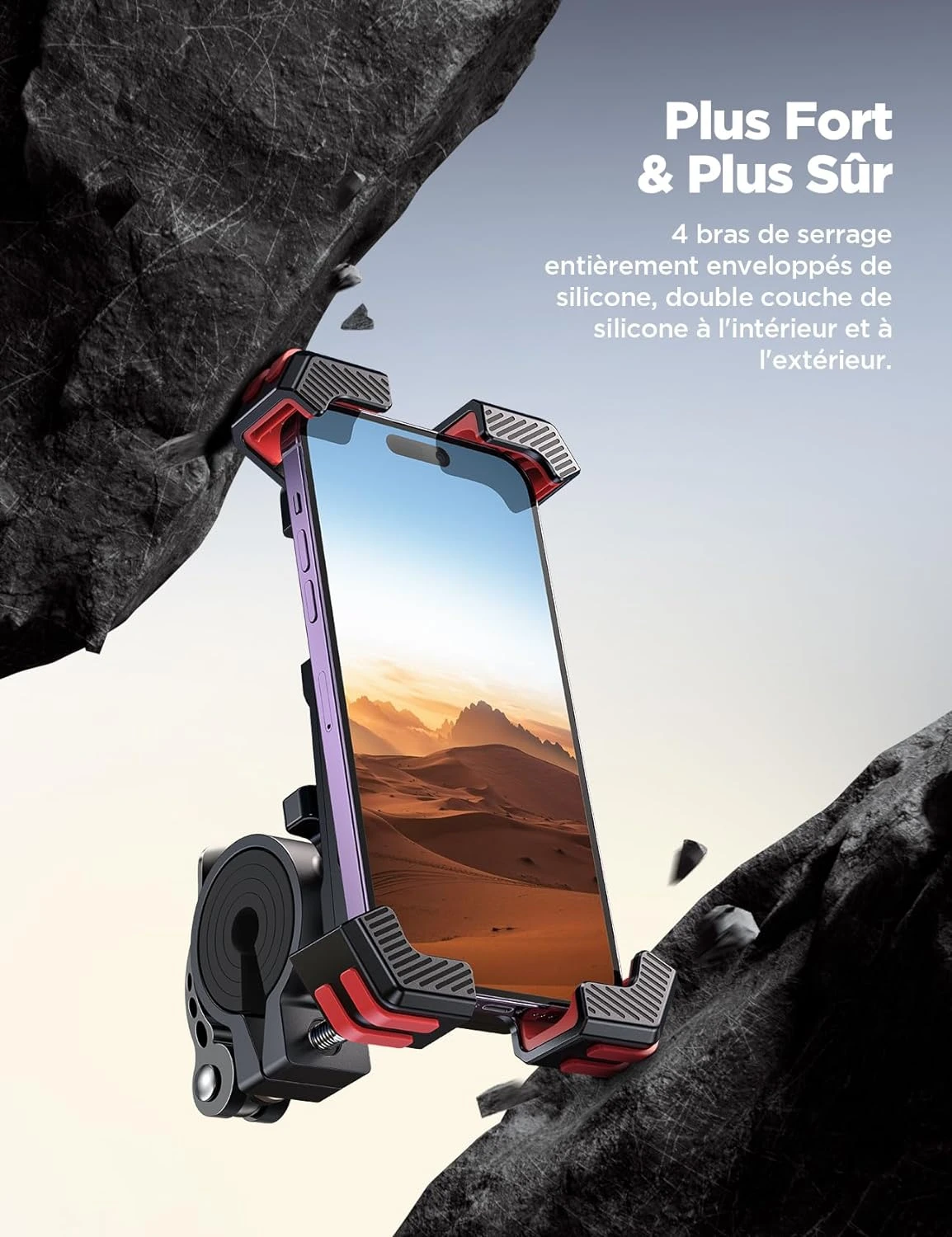 Support Smartphone Anti-Vibrations Vélo 5 Support Smartphone Anti-Vibrations Vélo – Image 3