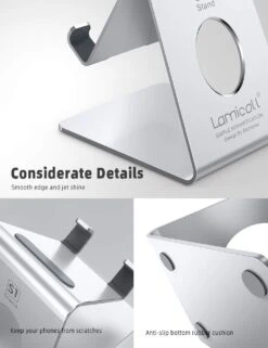 Support Smartphone Bureau Élégant -Monde Electronique Support Smartphone Bureau Dock finitions