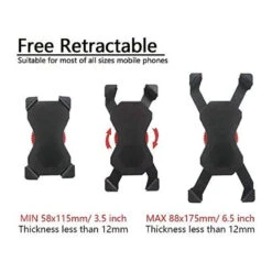 Support Smartphone Anti-Secousses Moto -Monde Electronique Support Smartphone Feyg Moto retractable