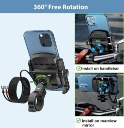 Support Smartphone Moto Induction Imperméable -Monde Electronique Support Smartphone Moto Induction impermeable rotation 360 degres