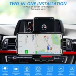 Support Smartphone Voiture Automatique -Monde Electronique Support Smartphone Voiture Automatique mode horizontal