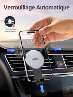 Support Smartphone Voiture Gravité -Monde Electronique Support Smartphone Voiture Gravite verrouillage automatique