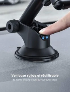 Support Smartphone Voiture Angle Réglable -Monde Electronique Support Smartphone voiture Angle reglable detache
