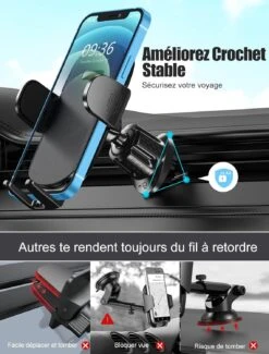 Support Téléphone Aération Voiture -Monde Electronique Support Telephone Aeration Voiture ameliorez le crochet
