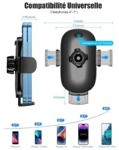 Support Téléphone Aération Voiture -Monde Electronique Support Telephone Aeration Voiture compatibilite universelle