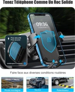 Support Téléphone Aération Voiture -Monde Electronique Support Telephone Aeration Voiture tenez le telephone
