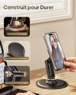 Support Téléphone Bureau Réglable -Monde Electronique Support Telephone Bureau Reglable concu pour durer