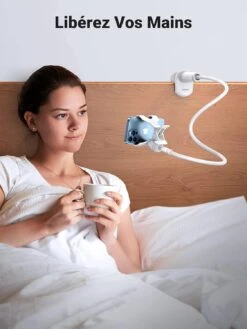 Support Smartphone Flexible Universel -Monde Electronique Support Telephone Flexible Universel cadre de lit