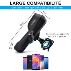 Support Téléphone Motocyclette Fixation Solide -Monde Electronique Support Telephone Moto Gadista large compatibilite
