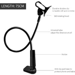 Support Téléphone Pliable De 75 Centimètres -Monde Electronique Support Telephone Pliable caracteristiques