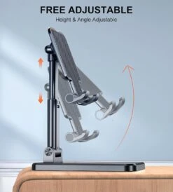 Support Téléphone Polyvalent Bureau -Monde Electronique Support Telephone Vertical angle