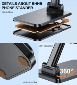 Support Téléphone Polyvalent Bureau -Monde Electronique Support Telephone Vertical ergonomique