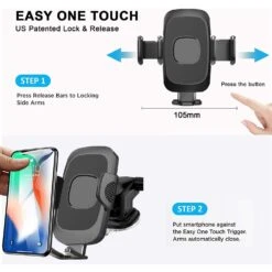 Support Téléphone Voiture Adhésif -Monde Electronique Support Telephone Voiture 3 en 1 facile