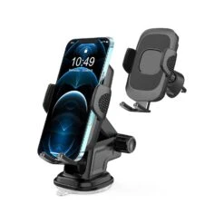 Support Téléphone Voiture Adhésif -Monde Electronique Support Telephone Voiture 3 en 1 grille daeration