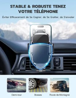 Support Voiture Ventouse Puissante -Monde Electronique Support Telephone Voiture S23 Ultra stable et robuste