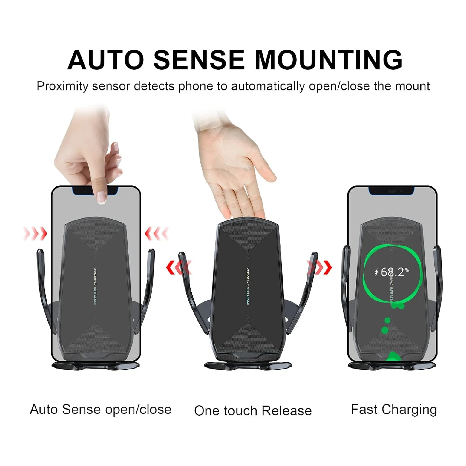 Support Téléphone Voiture Sans Fil 5 Support Téléphone Voiture Sans Fil – Image 3