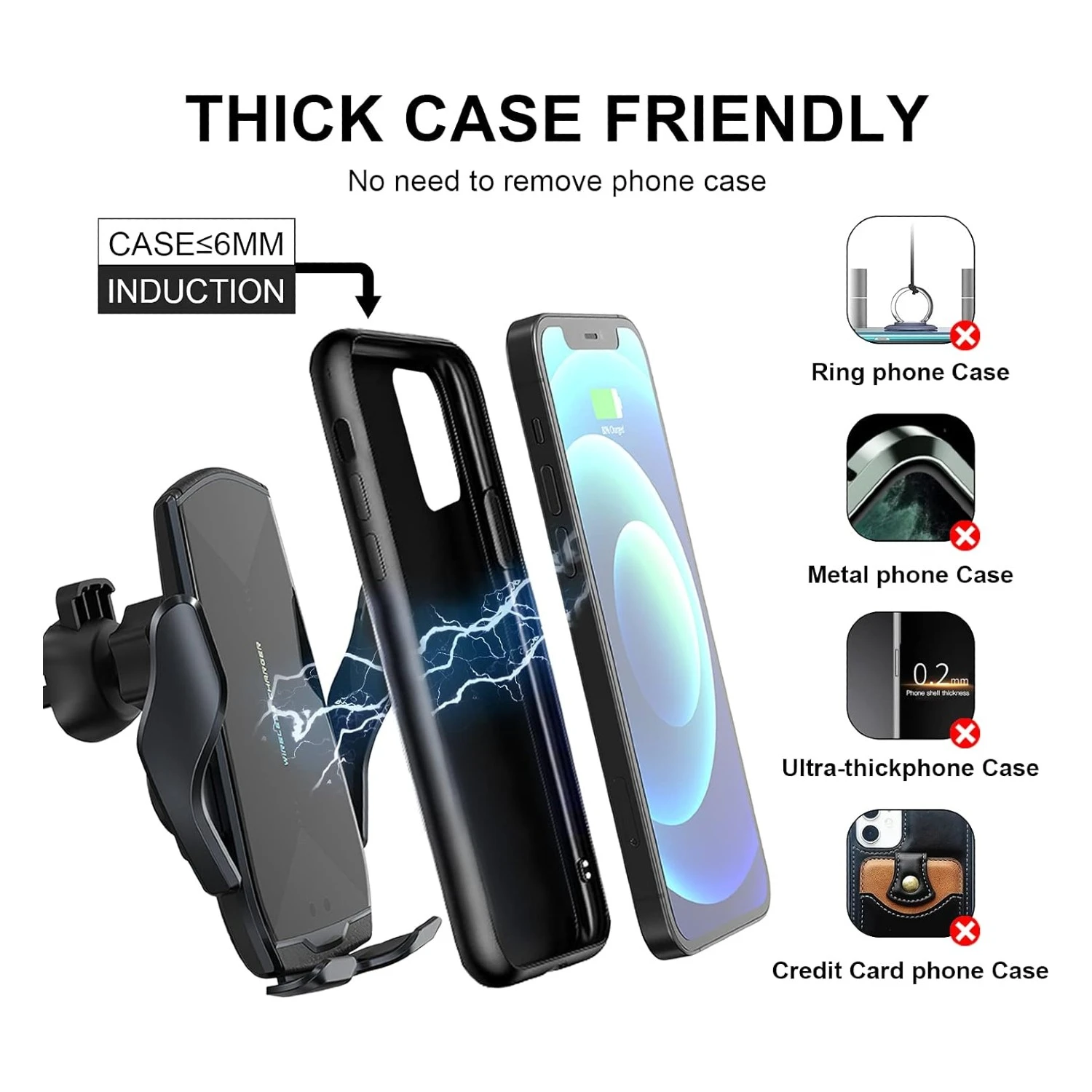 Support Téléphone Voiture Sans Fil 4 Support Téléphone Voiture Sans Fil – Image 2