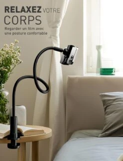 Support Téléphone Pour Lit -Monde Electronique Support Telephone pour Lit dormir