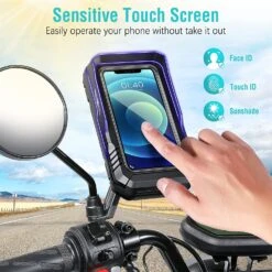 Support Téléphone Pour Rétroviseur De Moto -Monde Electronique Support Telephone pour retroviseur de Moto tactile sensible
