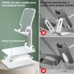 Support Pour Tablette Et Smartphone -Monde Electronique Support Zhike de telephone et tablette compatible
