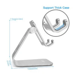 Support En Aluminium Pour Tablette Et Smartphone -Monde Electronique Support bureau Apiker pour smartphones argent