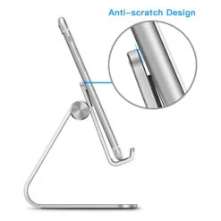 Support En Aluminium Pour Tablette Et Smartphone -Monde Electronique Support bureau Apiker pour smartphones reglable