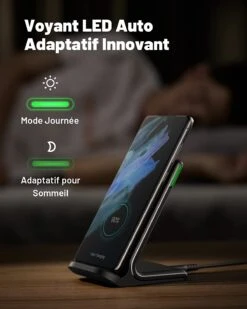 Support Et Chargeur Téléphone -Monde Electronique Support de charge induction INIU 15 watts LED