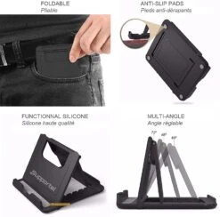 Petit Support Téléphone Portable -Monde Electronique Support de smartphone Bureau Supportel petit et portable