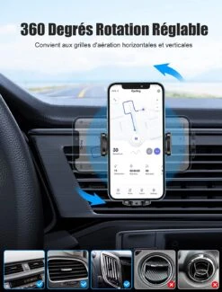 Support De Téléphone Portable Pour Voiture à Crochet -Monde Electronique Support pour telephone voiture Glangeh 360 degres