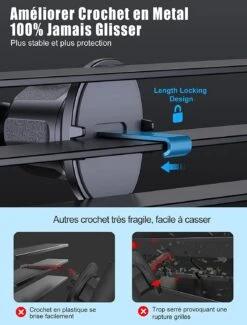 Support De Téléphone Portable Pour Voiture à Crochet -Monde Electronique Support pour telephone voiture Glangeh metalique
