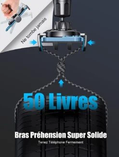 Support De Téléphone Portable Pour Voiture à Crochet -Monde Electronique Support pour telephone voiture Glangeh resistant